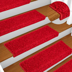 Vidaxl - 10 pz Tappetini per Scale, Tappeti Antiscivolo per Scale Interne per Bambini 65x21x4 cm Rossi