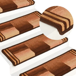 Vidaxl - Tappetini per Scale Autoadesivi 5 pz 65x21x4 cm Marroni 673262
