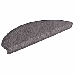vidaXL Tappetini per scale 15 pz 65x21x4 cm Beige e Grigio Semicircolari Grandi - Vista aggiuntiva 3