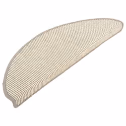 vidaXL Tappetini per scale 15 pz 65x21x4 cm Argento Semicircolari Grandi - Vista aggiuntiva 3
