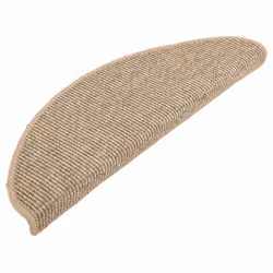 vidaXL Tappetini per scale 15 pz 65x21x4 cm Beige scuro Semicircolari Grandi - Vista aggiuntiva 3