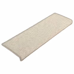 vidaXL Tappetini per scale 15 pz 65x21x4 cm argento bordo rettangolare - Vista aggiuntiva 3