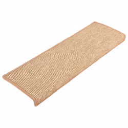 vidaXL Tappetini per scale 15 pz 65x21x4 cm Marrone chiaro Bordo rettangolare - Vista aggiuntiva 3