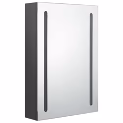 Armadietto Bagno con Specchio e LED Grigio 50x13x70 cmcod mxl 106123 - Vista aggiuntiva 3