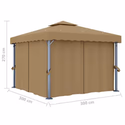VidaXL 3068557 gazebo - Vista aggiuntiva 6
