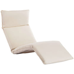 Lettino Prendisole, Sdraio da giardino Pieghevole in Tessuto Oxford Bianco Crema Vidaxl