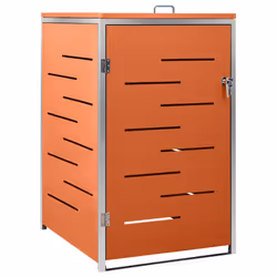 vidaXL Copribidone per Spazzatura Singolo 69x77,5x112,5cm Acciaio Inox - Vista aggiuntiva 2