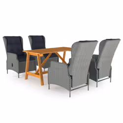 VidaXL 3068783 set mobili da esterno Grigio chiaro - Vista aggiuntiva 2
