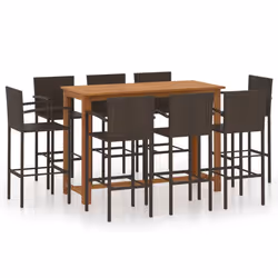 Set Bar da Giardino 9 pz Marronecod mxl 96619 - Vista aggiuntiva 2