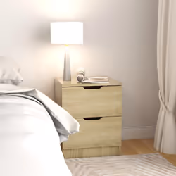 vidaXL Comodini 2 pz Rovere Sonoma 40x40x50 cm in Legno Multistrato - Vista aggiuntiva 3