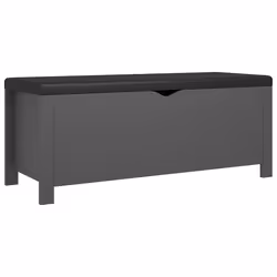 vidaXL Contenitore con Cuscino Grigio 105x40x45cm Legno Multistrato - Vista aggiuntiva 2