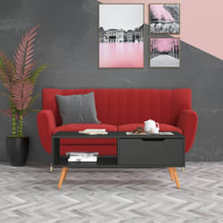 vidaXL Tavolino da Salotto Grigio 100x49,5x43 cm in Legno Multistrato