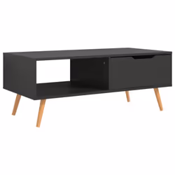 vidaXL Tavolino da Salotto Grigio 100x49,5x43 cm in Legno Multistrato - Vista aggiuntiva 2
