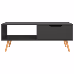 vidaXL Tavolino da Salotto Grigio 100x49,5x43 cm in Legno Multistrato - Vista aggiuntiva 3