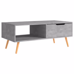 vidaXL Tavolino Salotto Grigio Cemento 100x49,5x43cm Legno Multistrato - Vista aggiuntiva 2