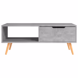 vidaXL Tavolino Salotto Grigio Cemento 100x49,5x43cm Legno Multistrato - Vista aggiuntiva 3