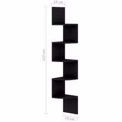 VidaXL 326832 scaffale Legno Nero - Vista aggiuntiva 6