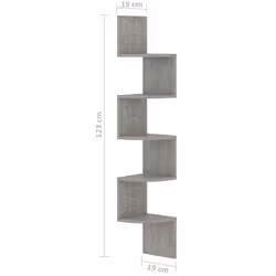 VidaXL 326835 scaffale Legno Grigio - Vista aggiuntiva 7