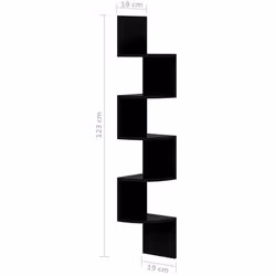 VidaXL 326838 scaffale Legno Nero - Vista aggiuntiva 7