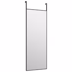 vidaXL Specchio da Porta Nero 30x80 cm in Vetro e Alluminio - Vista aggiuntiva 3