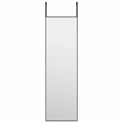 vidaXL Specchio da Porta Nero 30x100 cm in Vetro e Alluminio - Vista aggiuntiva 2