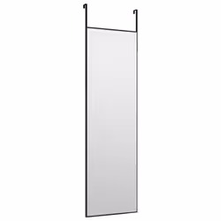 vidaXL Specchio da Porta Nero 30x100 cm in Vetro e Alluminio - Vista aggiuntiva 3