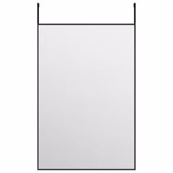 vidaXL Specchio da Porta Nero 40x60 cm in Vetro e Alluminio - Vista aggiuntiva 2