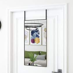 Specchio da Porta Nero 40x80 cm in Vetro e Alluminio Vidaxl 42311