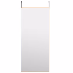 vidaXL Specchio da Porta Oro 40x100 cm in Vetro e Alluminio - Vista aggiuntiva 2