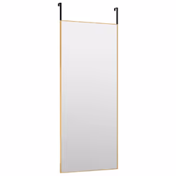 vidaXL Specchio da Porta Oro 40x100 cm in Vetro e Alluminio - Vista aggiuntiva 3