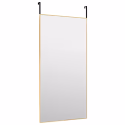 vidaXL Specchio da Porta Oro 50x100 cm in Vetro e Alluminio - Vista aggiuntiva 3
