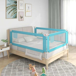 Vidaxl - Sponda Letto di Sicurezza per Bambini Blu 190x25 cm in Tessuto
