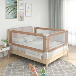 Vidaxl - Sponda Letto di Sicurezza per Bambini Tortora 120x25 cm Tessuto 91208