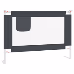 vidaXL Sponda Letto Sicurezza Bambini Grigio Scuro 90x25 cm Tessuto - Vista aggiuntiva 2