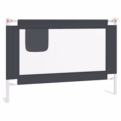 vidaXL Sponda Letto Sicurezza Bambini Grigio Scuro 100x25 cm Tessuto - Vista aggiuntiva 2