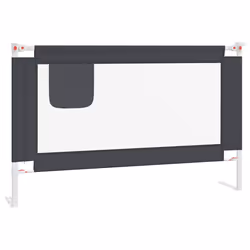 Sponda Letto Sicurezza Bambini Grigio Scuro 120x25 cm Tessutocod mxl 104527 - Vista aggiuntiva 2