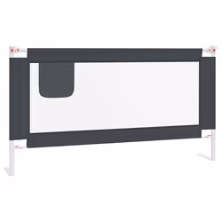 Sponda Letto Sicurezza Bambini Grigio Scuro 160x25 cm Tessutocod mxl 83021 - Vista aggiuntiva 2