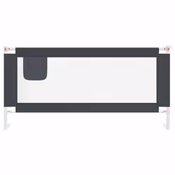 vidaXL Sponda Letto Sicurezza Bambini Grigio Scuro 190x25 cm Tessuto - Vista aggiuntiva 3