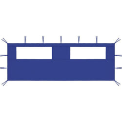 Parete con Finestre per Gazebo 6x2 m Blu Vidaxl 150121