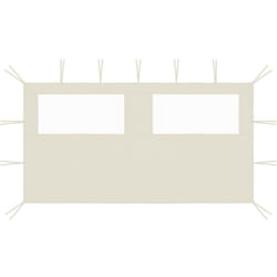 Parete con Finestre per Gazebo 4x2 m Crema Vidaxl 14641