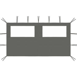 Parete con Finestre per Gazebo 4x2 m Antracite Vidaxl 83587