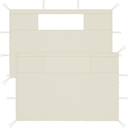 vidaXL Pareti con Finestre per Gazebo 2 pz Crema