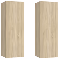 vidaXL Mobili TV 2pz Rovere Sonoma 30,5x30x90 cm in Legno Multistrato - Vista aggiuntiva 2