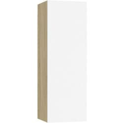Vidaxl - Mobile tv Bianco e Rovere Sonoma 30,5x30x90cm Legno Multistrato