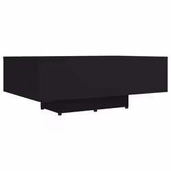 vidaXL Tavolino da Salotto Nero 85x55x31 cm in Legno Multistrato - Vista aggiuntiva 2