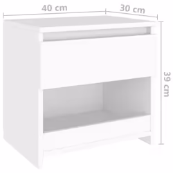 VidaXL 803443 comodino Bianco - Vista aggiuntiva 6