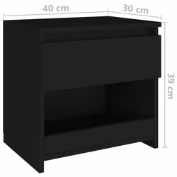 VidaXL 803445 comodino Nero - Vista aggiuntiva 4