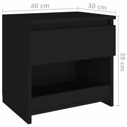 VidaXL 803446 comodino Nero - Vista aggiuntiva 8