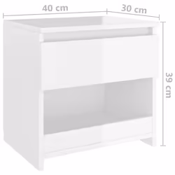 VidaXL 803455 comodino Bianco - Vista aggiuntiva 7