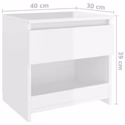 VidaXL 803456 comodino Bianco - Vista aggiuntiva 8